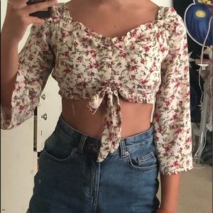 long sleeve crop top!!